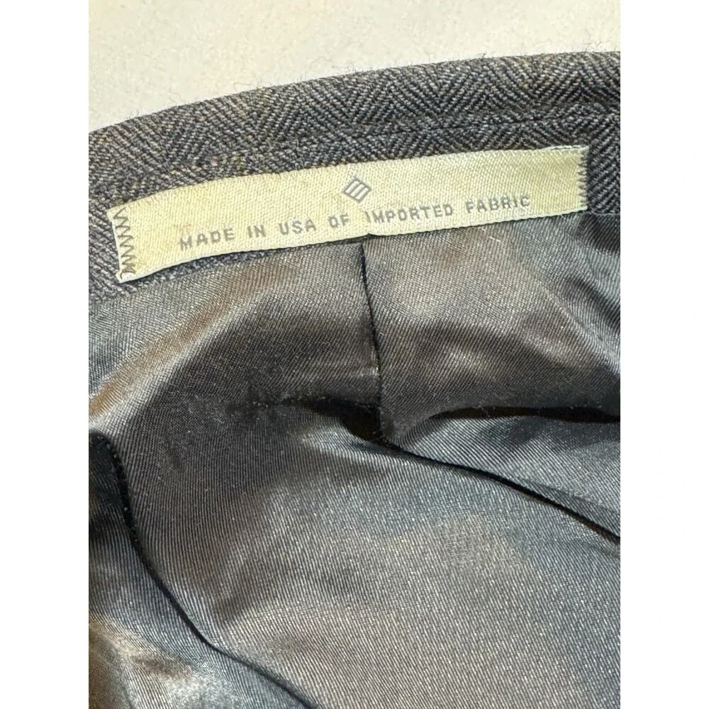 Herringbone Joseph Abboud Nordstrom 44R‎ Wool Windowpane Sport Coat USA